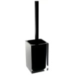 Gedy RA33-14 Black Stylish Square Toilet Brush Holder